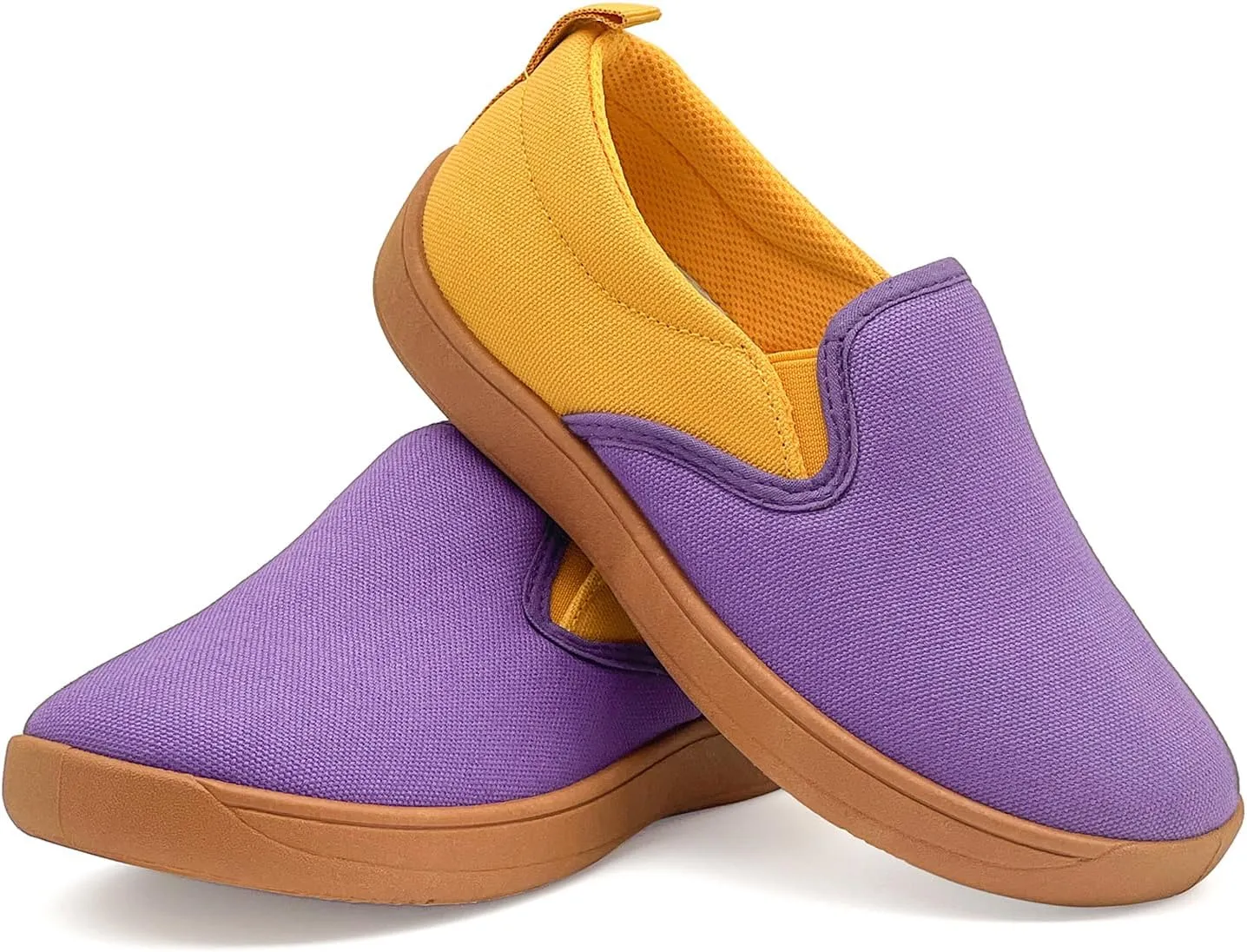 Toddler Kids Wide Barefoot Shoes Girls Boys Minimalist Slip On Canvas Sneakers Lightweight Casual Walking Shoes Fit Naturally Zero-Drop Sole