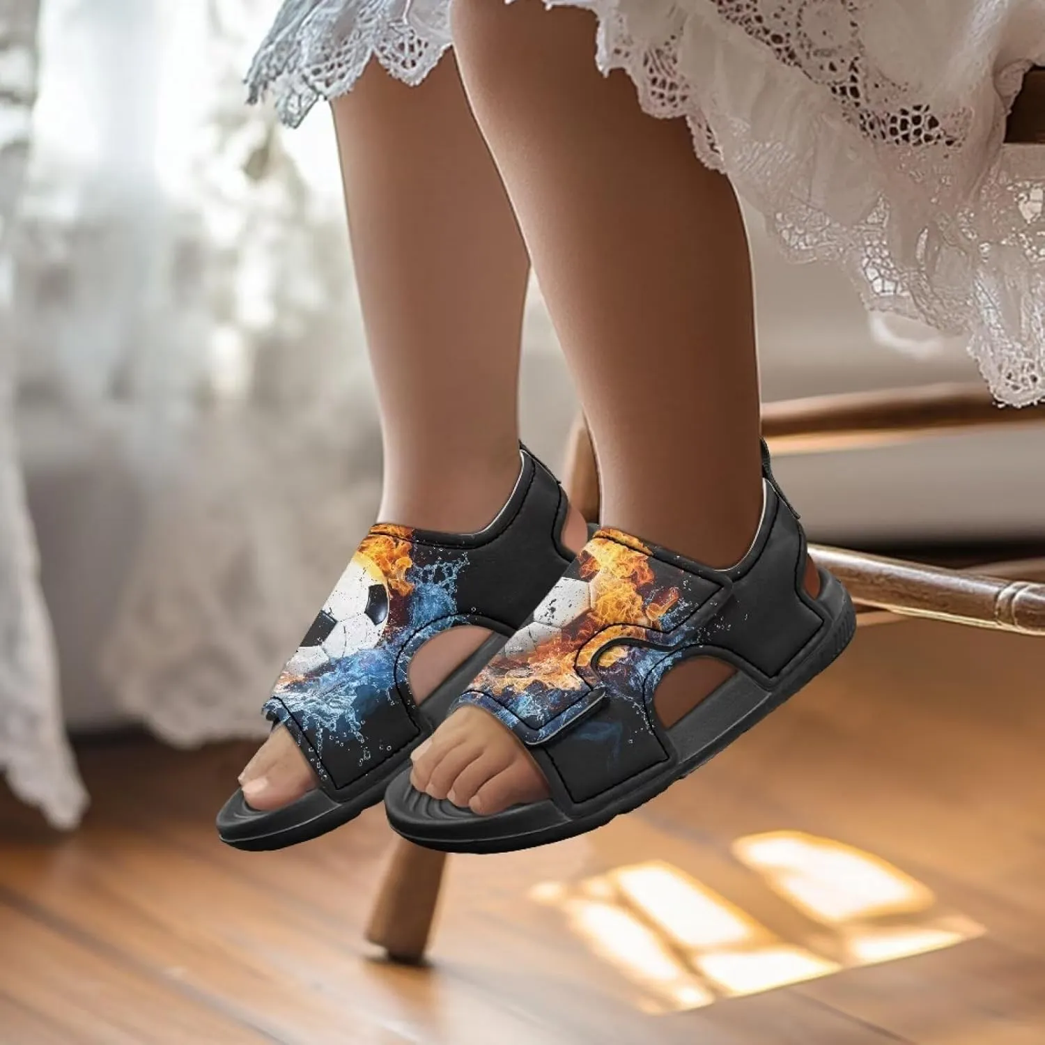 Toddler Sandals Boys Pool Slides Lightweight Summer Slippers for Kids