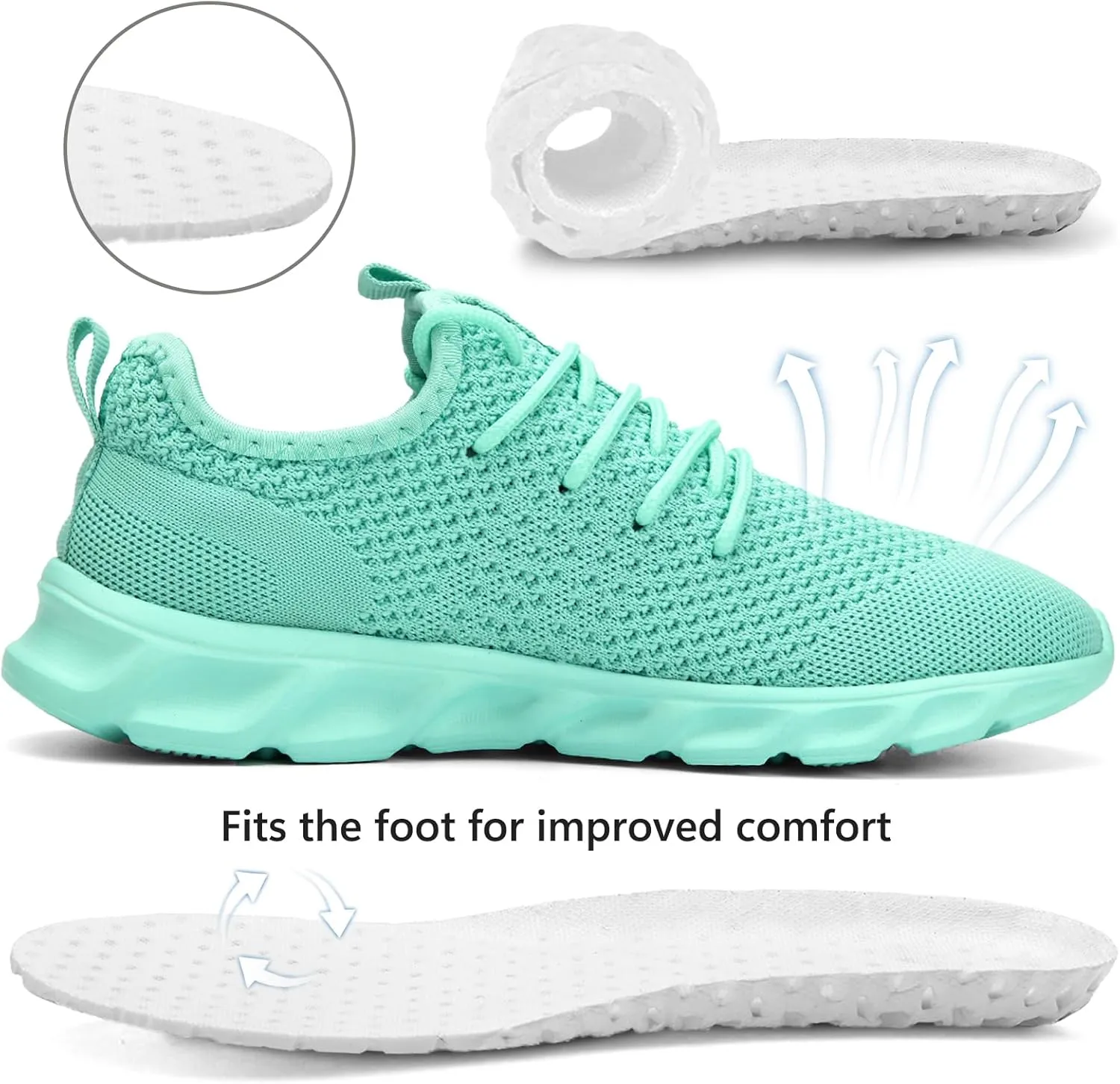 Tvtaop Running Shoes Womens Sneakers Tennis Walking Workout Gym Shoes Lightweight Comfortable Trail Running