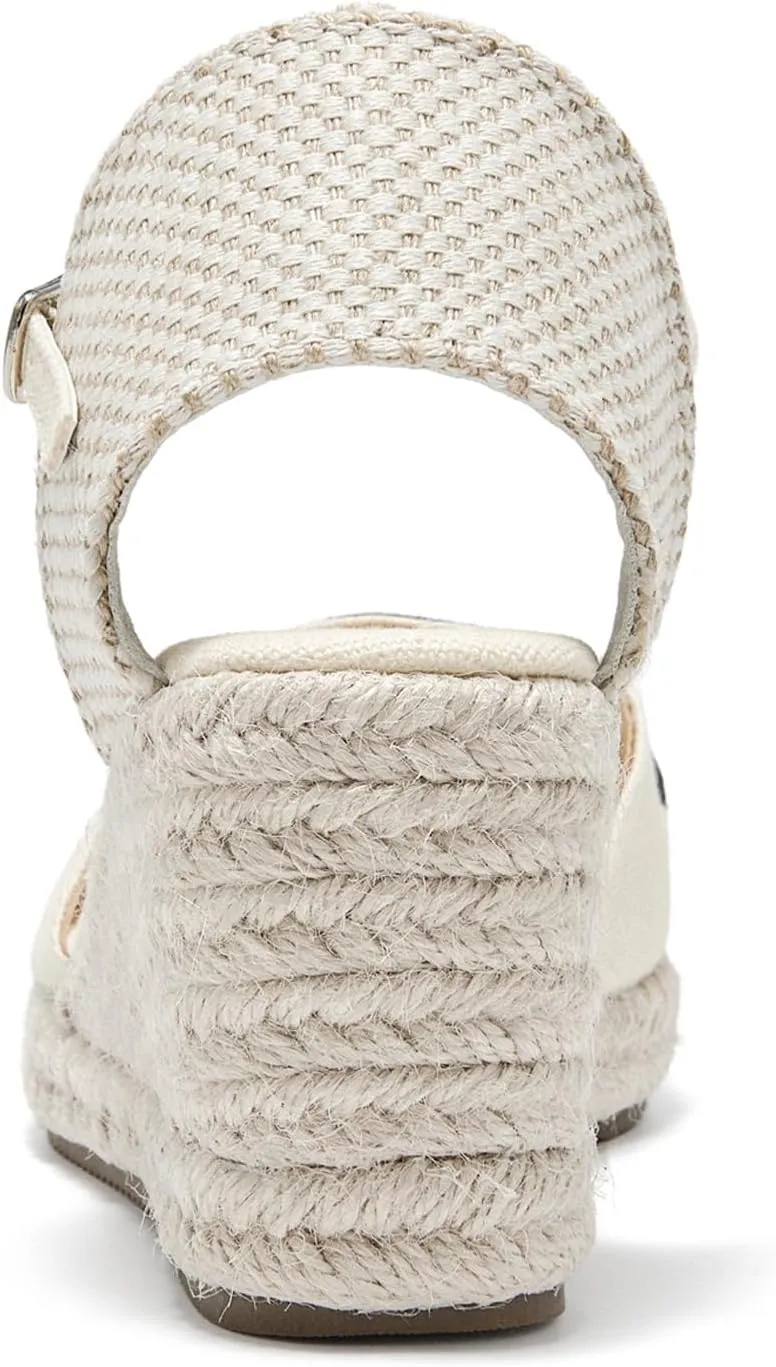 U-lite Womens Espadrille Wedge Sandals Closed Toe Ankle Strap Summer Dress Shoes