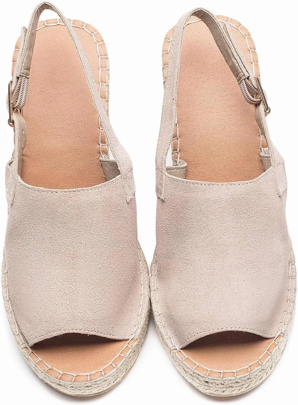 U-lite Women's Ladies Fashion Casual Peep Toe Espadrille Wedges Sandals Ankle Buckle High Platform Roman Shoes