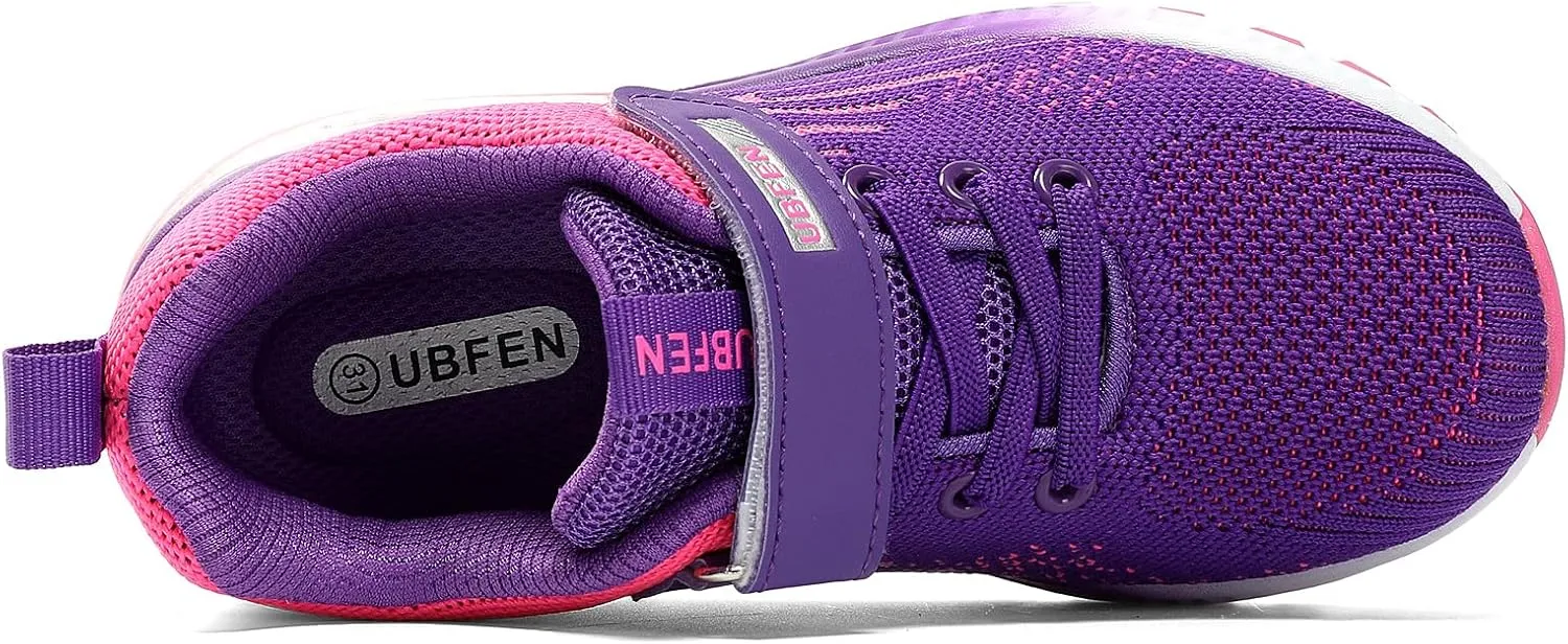 UBFEN Kids Sneakers Boys Girls Tennis Shoes for Running Athletic Walking Gym Sports Lightweight Breathable