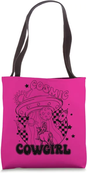 UFO Cowgirls Retro Western Cosmos Rancher Tote Bag