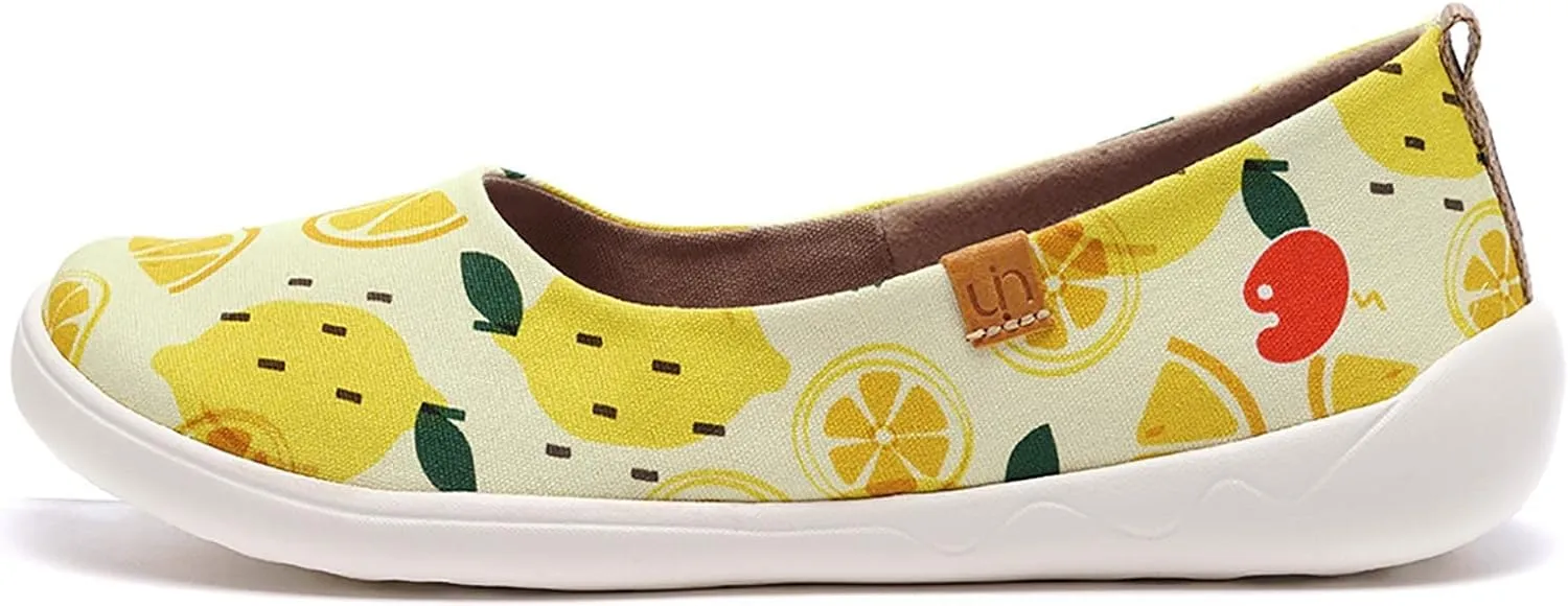 UIN Ballet Flats Shoes for Women Art Printed Wide Toe Casual Breathable Lightweight Slip On Women Loafers