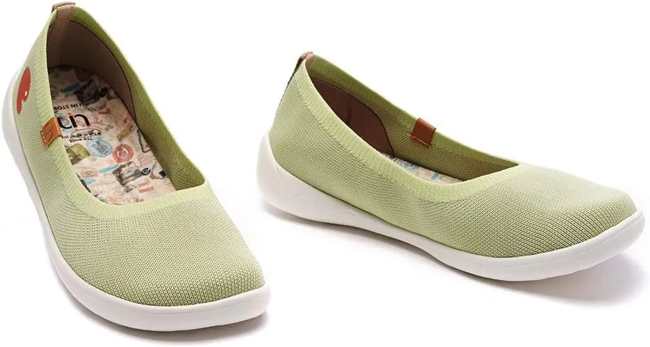UIN Ballet Flats Shoes for Women Art Printed Wide Toe Casual Breathable Lightweight Slip On Women Loafers