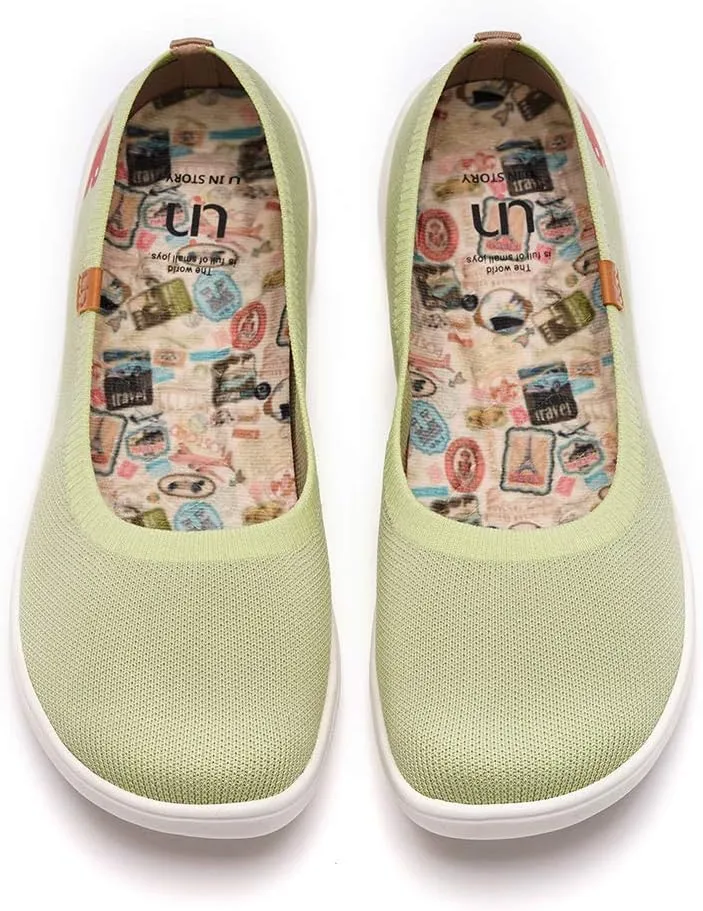 UIN Ballet Flats Shoes for Women Art Printed Wide Toe Casual Breathable Lightweight Slip On Women Loafers