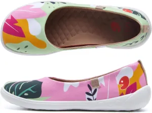 UIN Ballet Flats Shoes for Women Art Printed Wide Toe Casual Breathable Lightweight Slip On Women Loafers