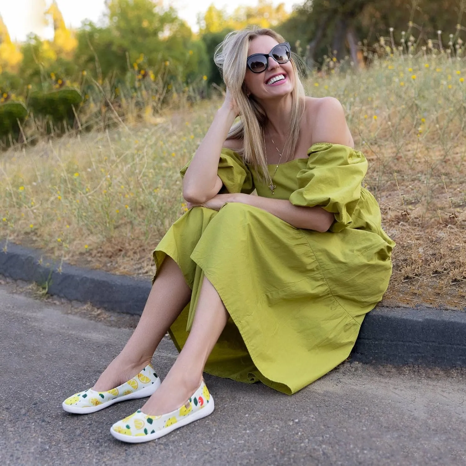UIN Ballet Flats Shoes for Women Art Printed Wide Toe Casual Breathable Lightweight Slip On Women Loafers