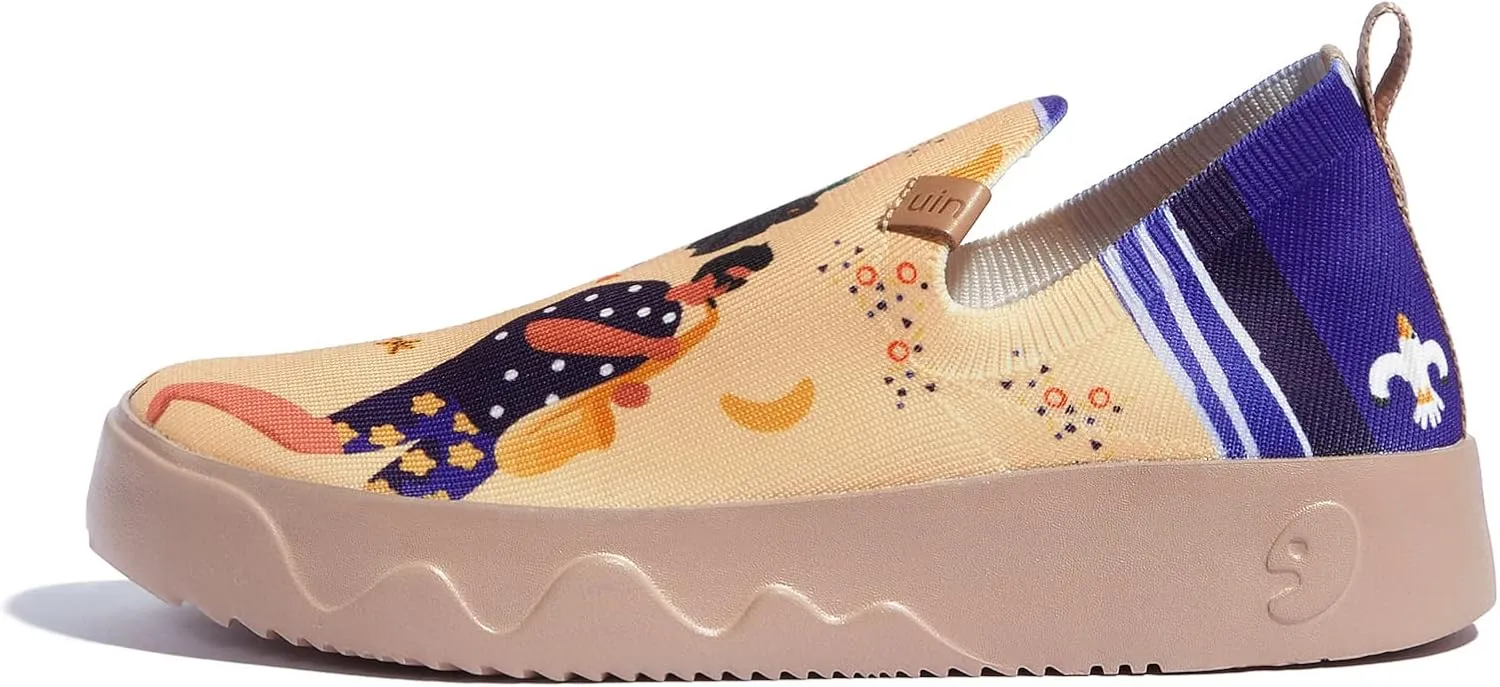 UIN Women's Art Painted Travel Shoes Slip On Casual Loafers Lightweight Comfort Fashion Sneaker Fuerteventura