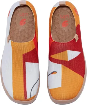 UIN Women's Slip Ons Lightweight Flats Walking Casual Loafers Travel Shoes Toledo Ⅰ Color & Geometry