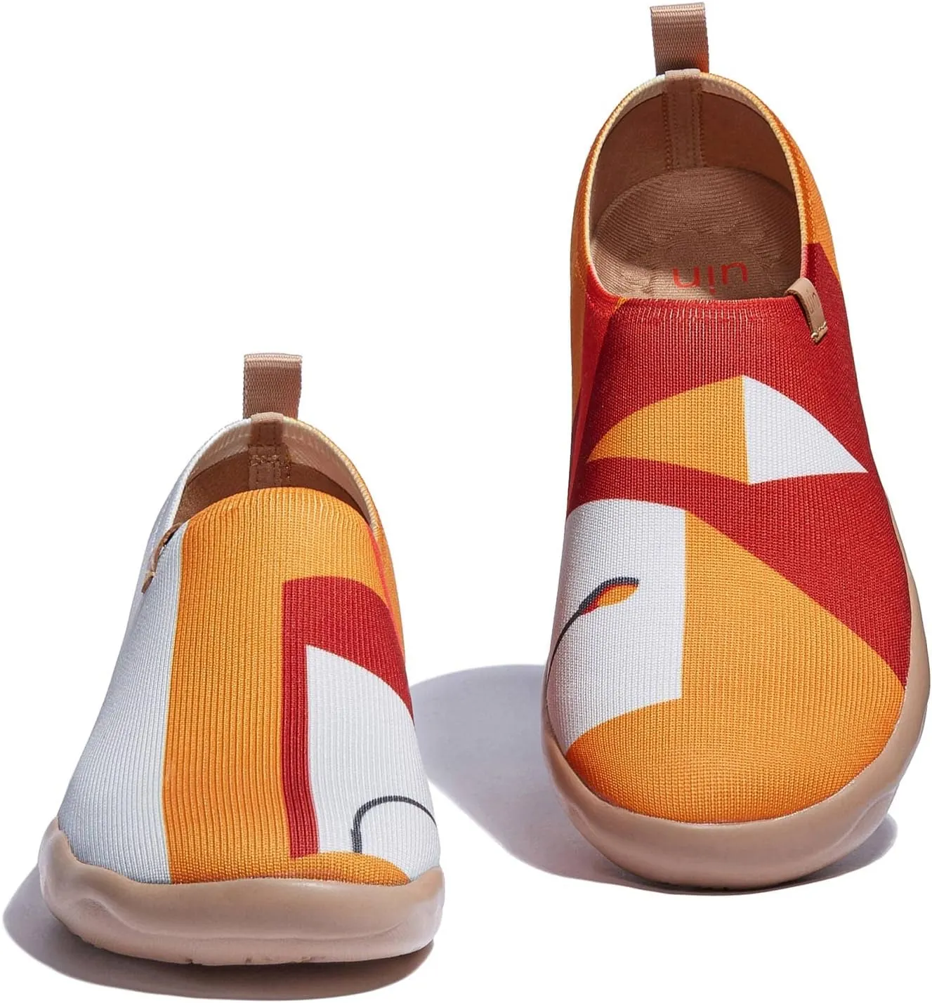 UIN Women's Slip Ons Lightweight Flats Walking Casual Loafers Travel Shoes Toledo Ⅰ Color & Geometry