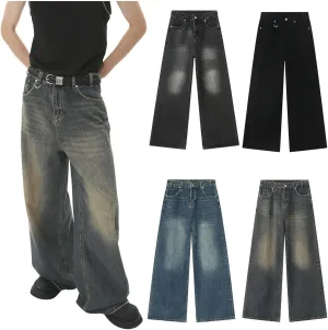 Unisex Y2K Baggy Jeans Hip Hop Skater Jeans Vintage Dance Skateboard Pants Loose Fit Denim Jeans