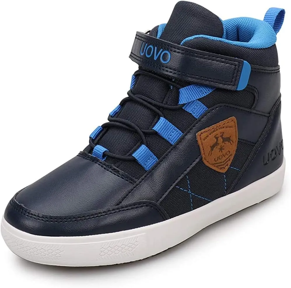 UOVO Kids Boys Shoes Water Resistant Boots Non-Slip Mid-Top Skateboarding Childern Athletic (Little/Big Kids)