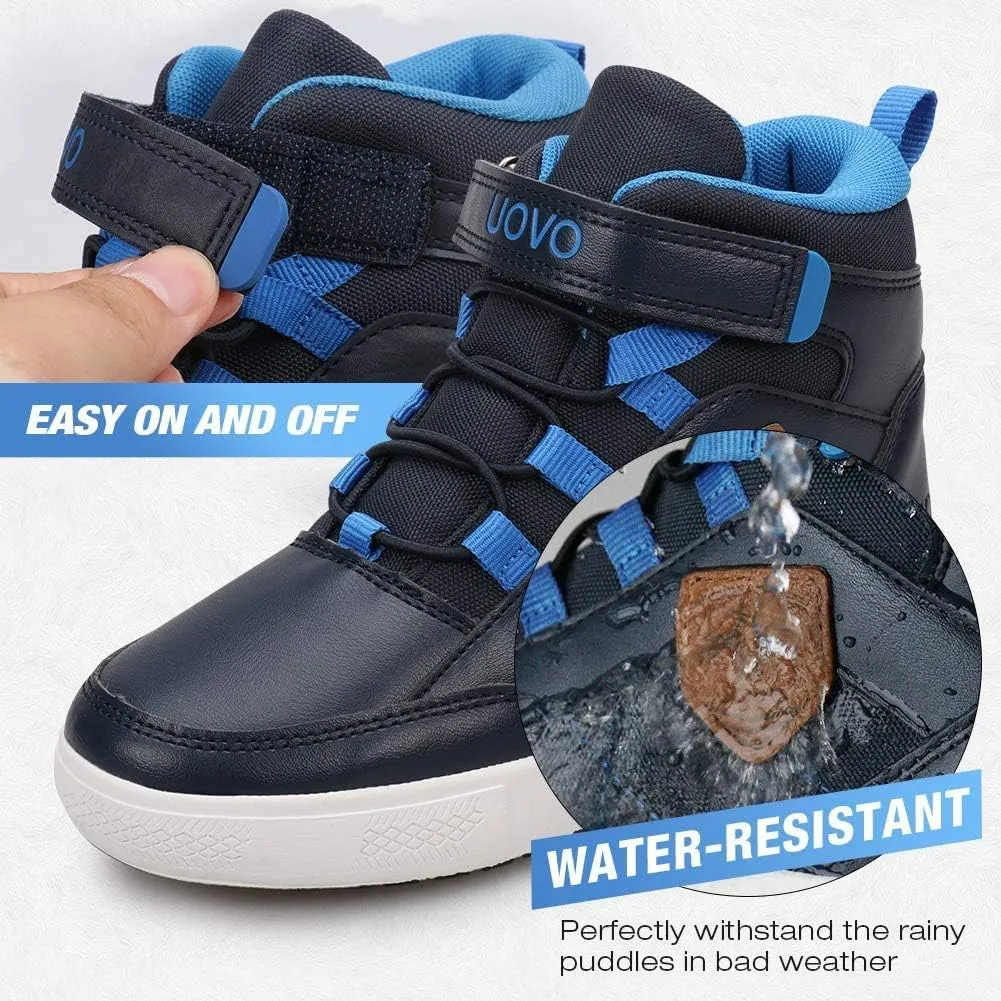 UOVO Kids Boys Shoes Water Resistant Boots Non-Slip Mid-Top Skateboarding Childern Athletic (Little/Big Kids)