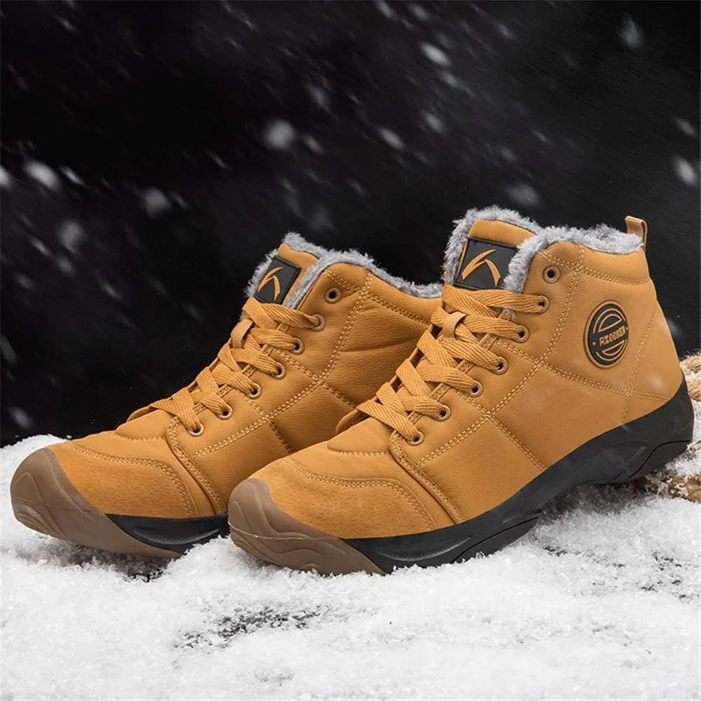 UPSOLO Mens Winter Trekking Snow Boots Water Resistant Shoes Anti-Slip Fully Fur Lined Casual Lightweight Hiking Boot