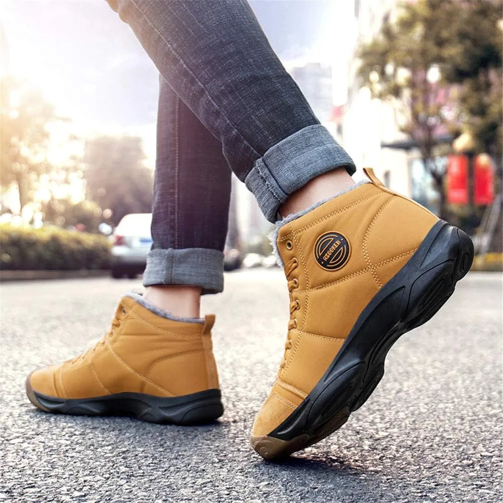 UPSOLO Mens Winter Trekking Snow Boots Water Resistant Shoes Anti-Slip Fully Fur Lined Casual Lightweight Hiking Boot