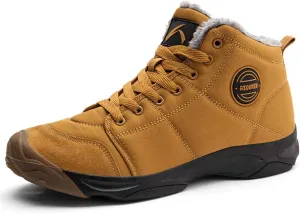 UPSOLO Mens Winter Trekking Snow Boots Water Resistant Shoes Anti-Slip Fully Fur Lined Casual Lightweight Hiking Boot