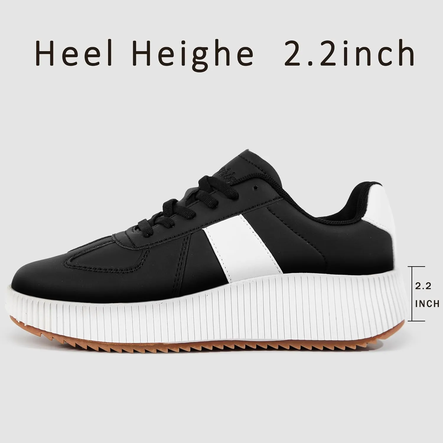 UUBARIS Women's Chunky Platform Fashion Sneakers Dressy Casual Walking Shoes Comfort Tennis Shoes