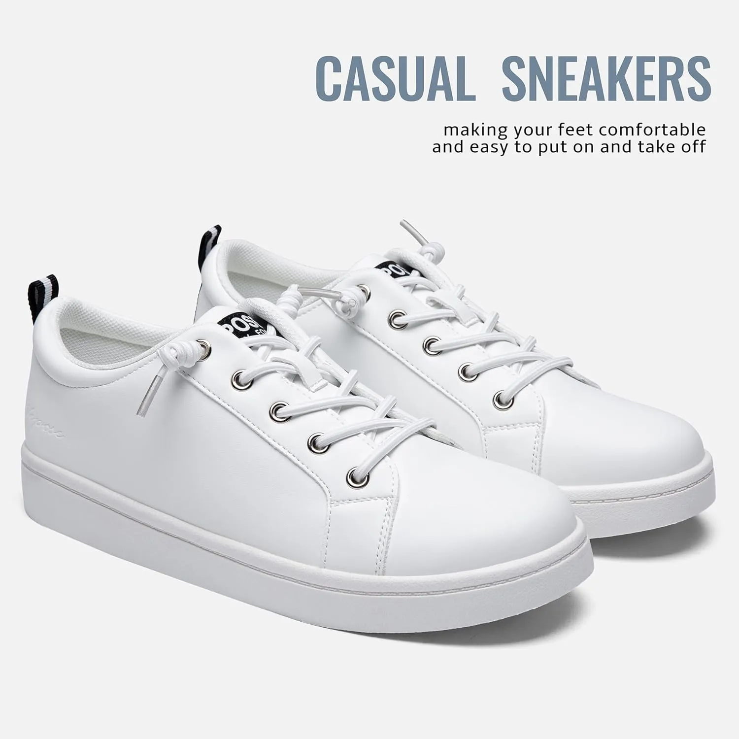 Vepose Women's Walking Casual Sneakers, Dressy Arch Support Comfortable Low Top Tennis Lace up 8003 Shoes