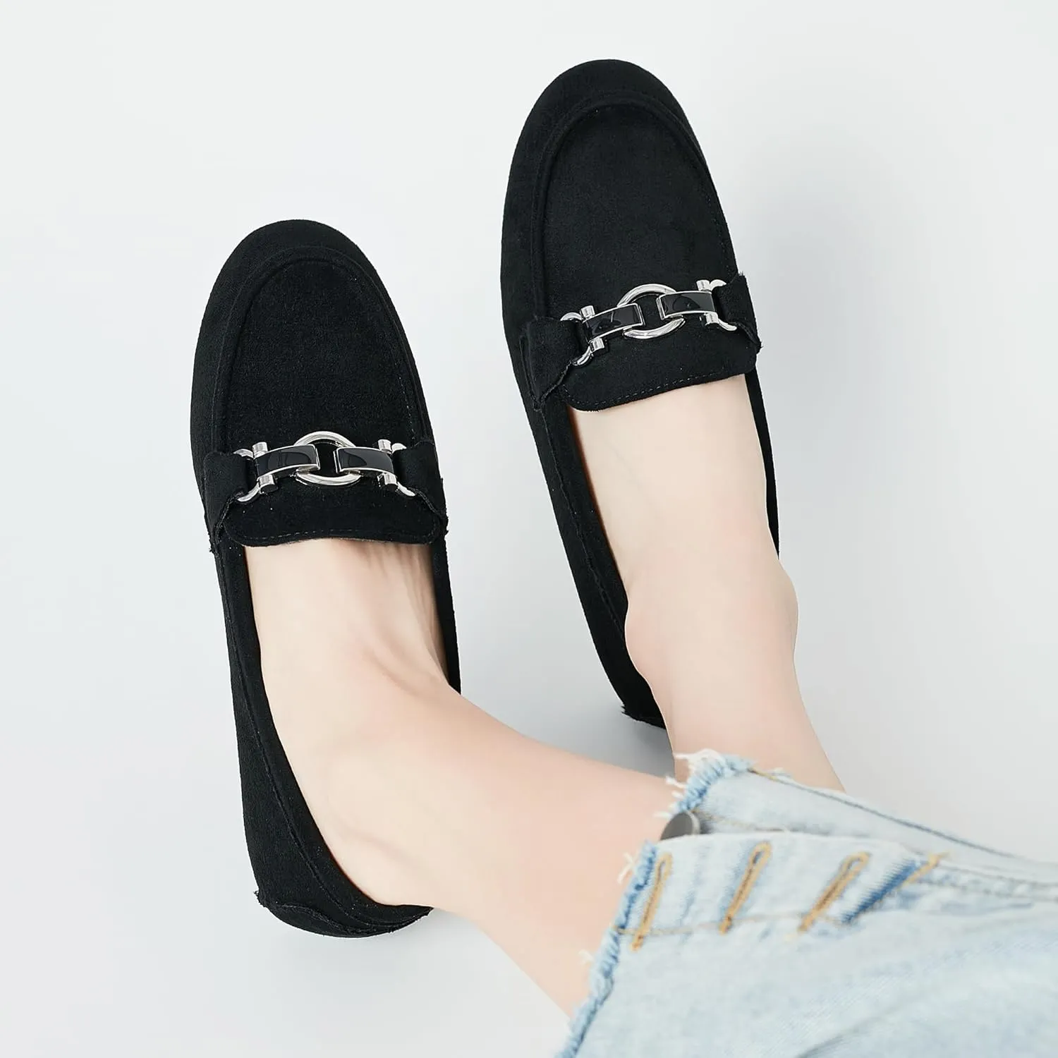 VERDASCO Women's Loafers Comfort Slip-Ons Flat Work Shoes Casual Moccasins Penny Loafers Lady Dress Shoes