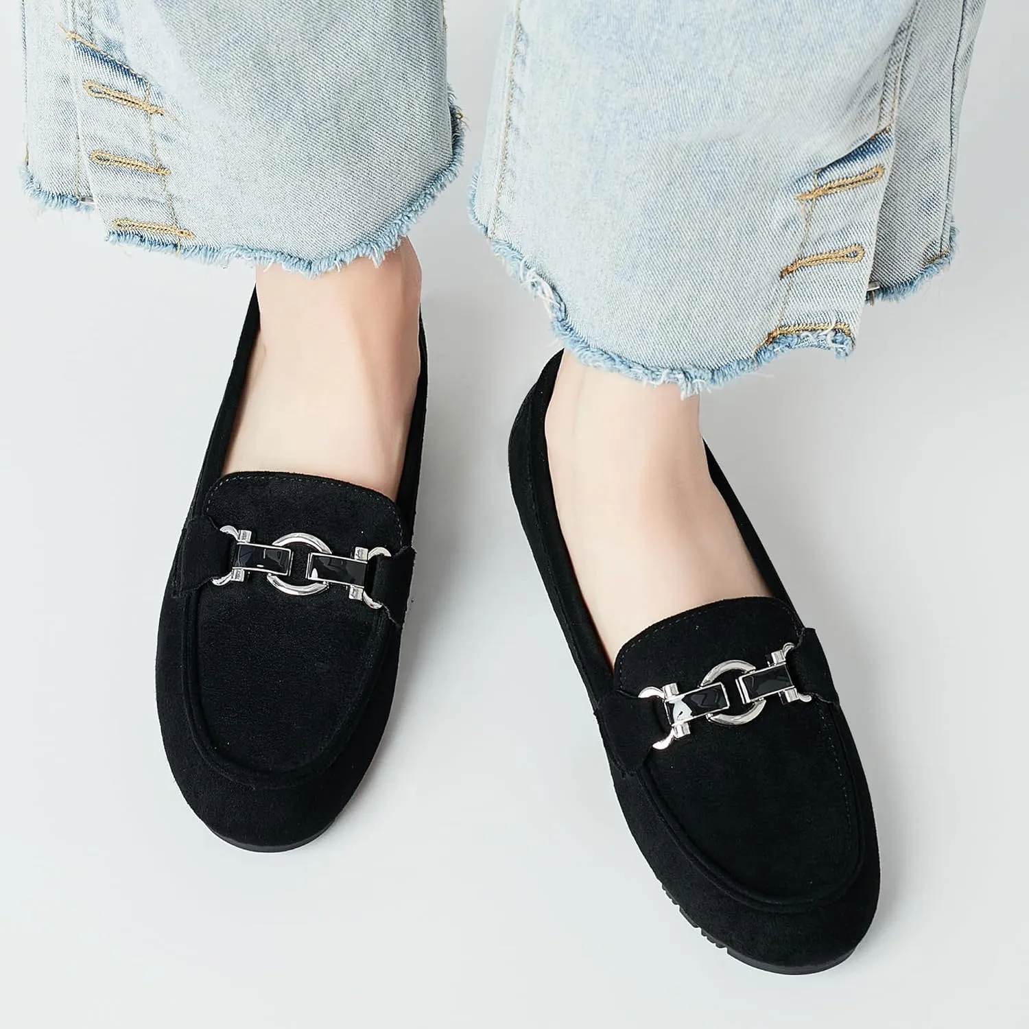 VERDASCO Women's Loafers Comfort Slip-Ons Flat Work Shoes Casual Moccasins Penny Loafers Lady Dress Shoes