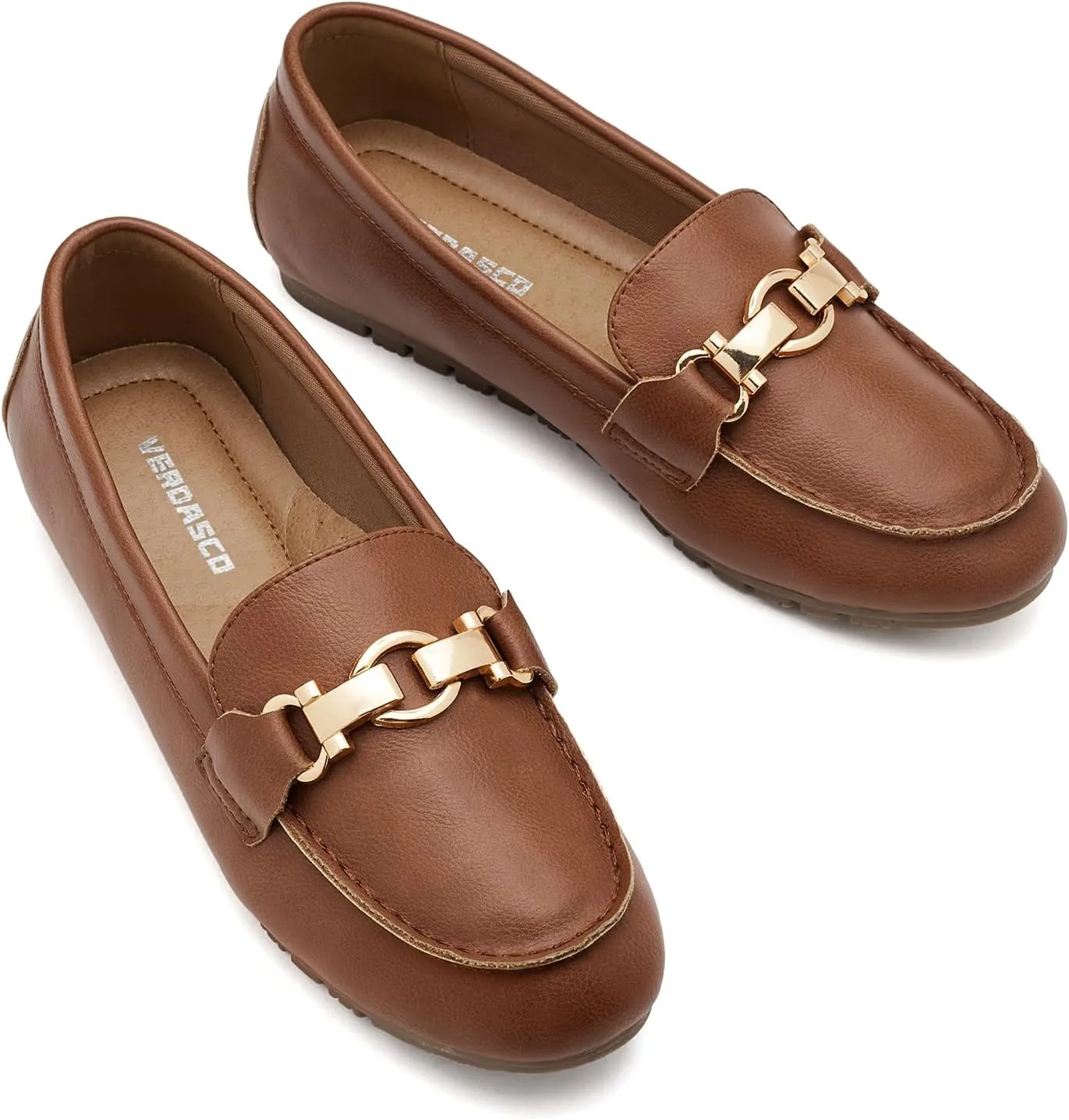 VERDASCO Women's Loafers Comfort Slip-Ons Flat Work Shoes Casual Moccasins Penny Loafers Lady Dress Shoes