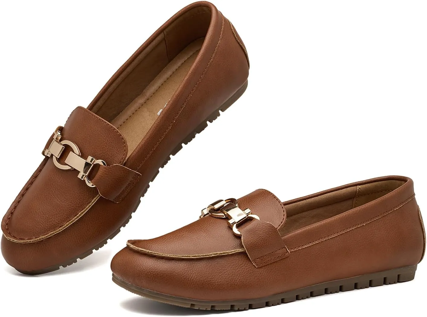 VERDASCO Women's Loafers Comfort Slip-Ons Flat Work Shoes Casual Moccasins Penny Loafers Lady Dress Shoes