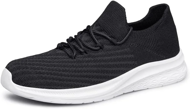vibdiv Mens Fashion Slip On Walking Shoes - Lightweight Breathable Casual Mesh Non Slip Running Shoes Comfortable Sneakers for Men