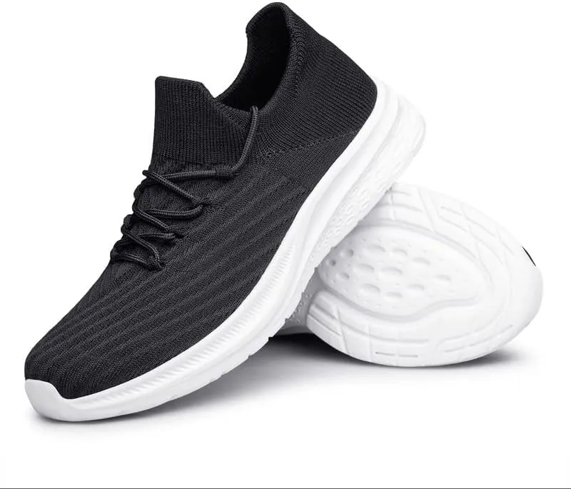 vibdiv Mens Fashion Slip On Walking Shoes - Lightweight Breathable Casual Mesh Non Slip Running Shoes Comfortable Sneakers for Men