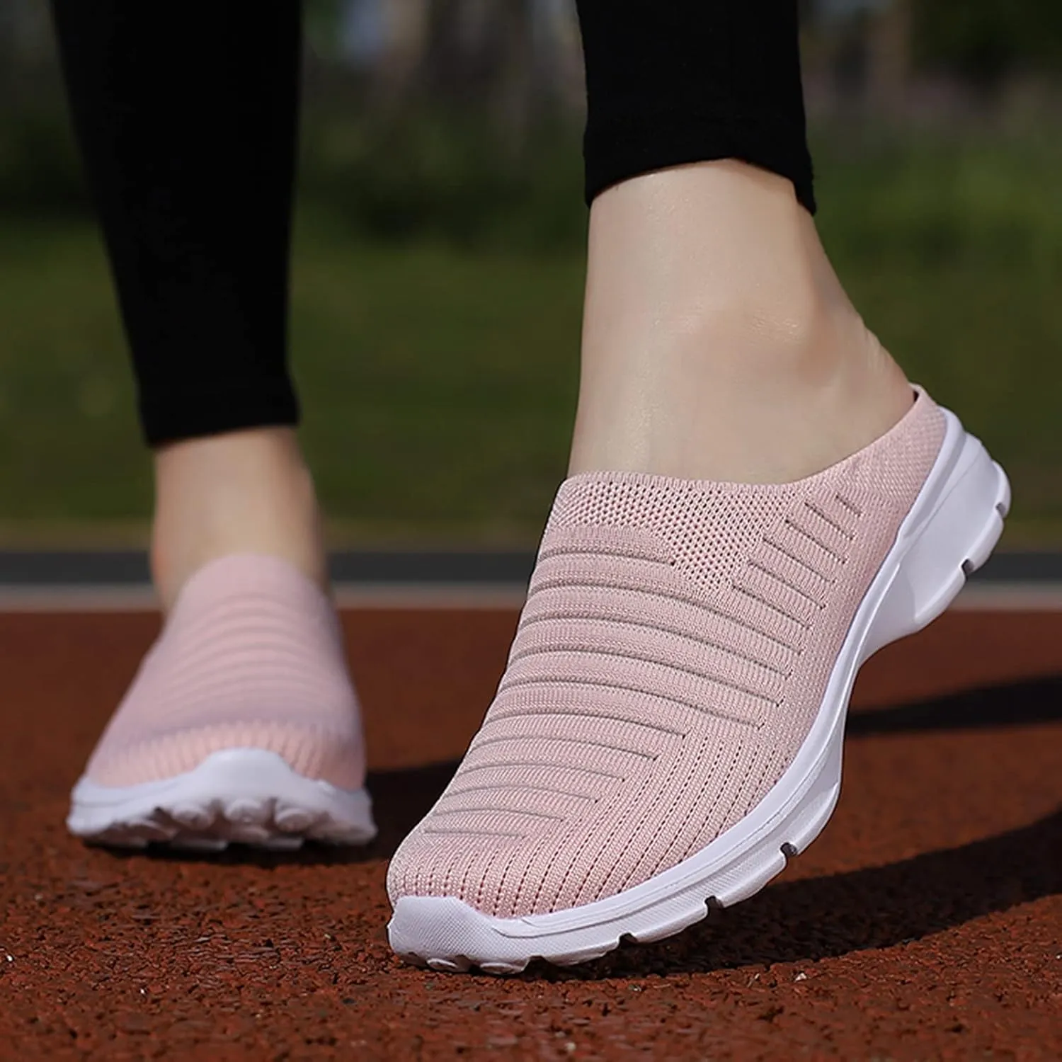 Walking Tennis Shoes for Women Breathable Knitted Mesh Non Slip Sneakers Fashion Couple Matching Walking Shoes