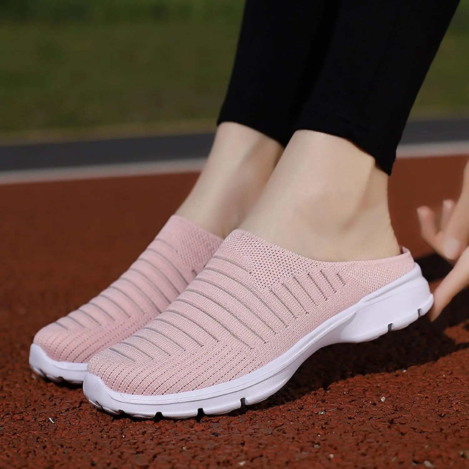 Walking Tennis Shoes for Women Breathable Knitted Mesh Non Slip Sneakers Fashion Couple Matching Walking Shoes