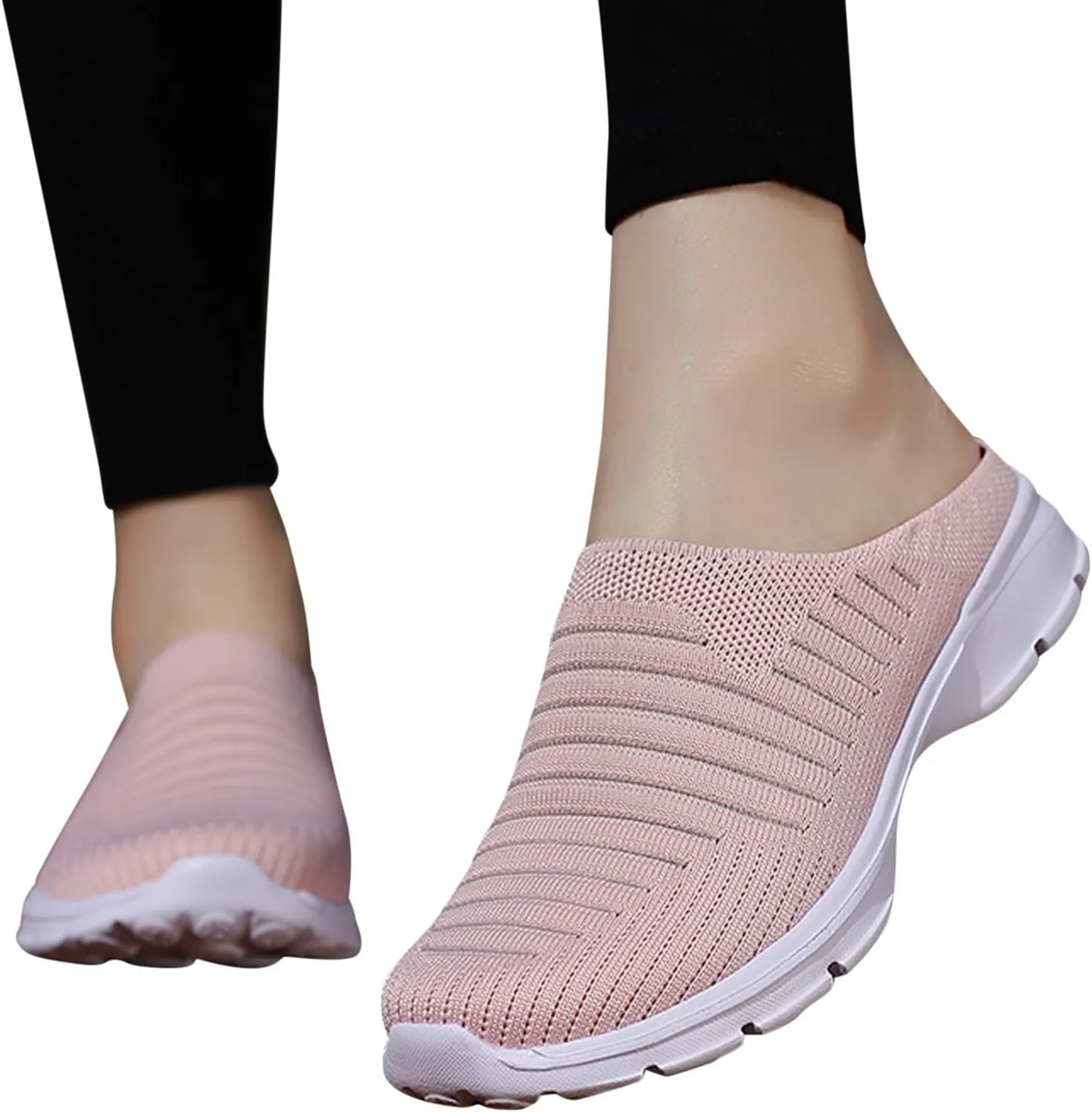 Walking Tennis Shoes for Women Breathable Knitted Mesh Non Slip Sneakers Fashion Couple Matching Walking Shoes