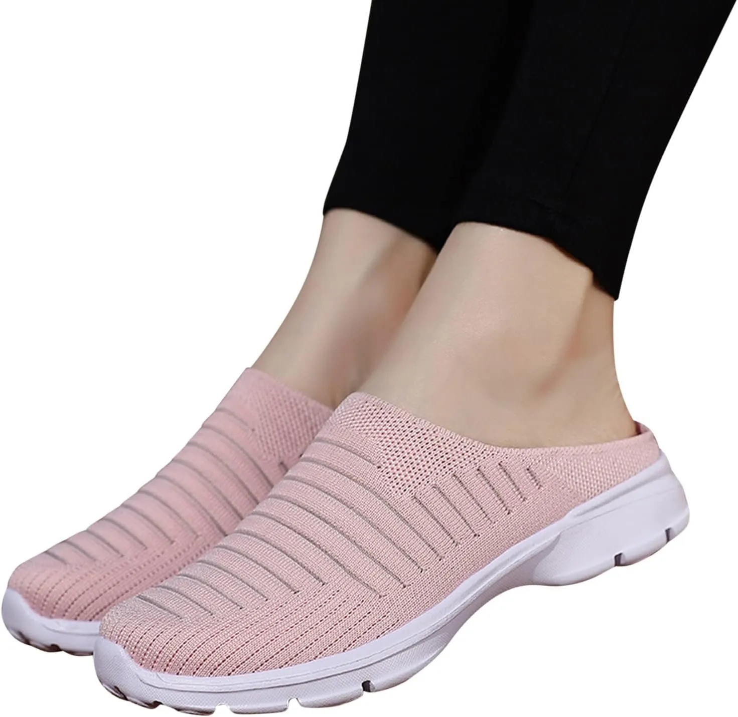 Walking Tennis Shoes for Women Breathable Knitted Mesh Non Slip Sneakers Fashion Couple Matching Walking Shoes