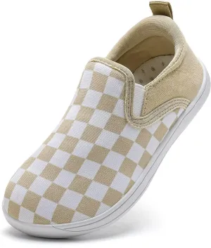 WateLves Toddler Little Kid Wide Barefoot Shoes Boys Girls Minimalist Slip On Sneakers Canvas Walking Shoes Fit Naturally Zero Drop Sole