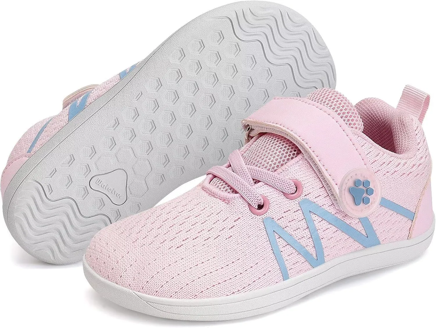 WateLves Toddler Shoes Little Kids Boys Girls Wide Barefoot Shoes Minimalist Walking Sneakers Breathable Lightweight Fit Naturally Zero Drop Sole