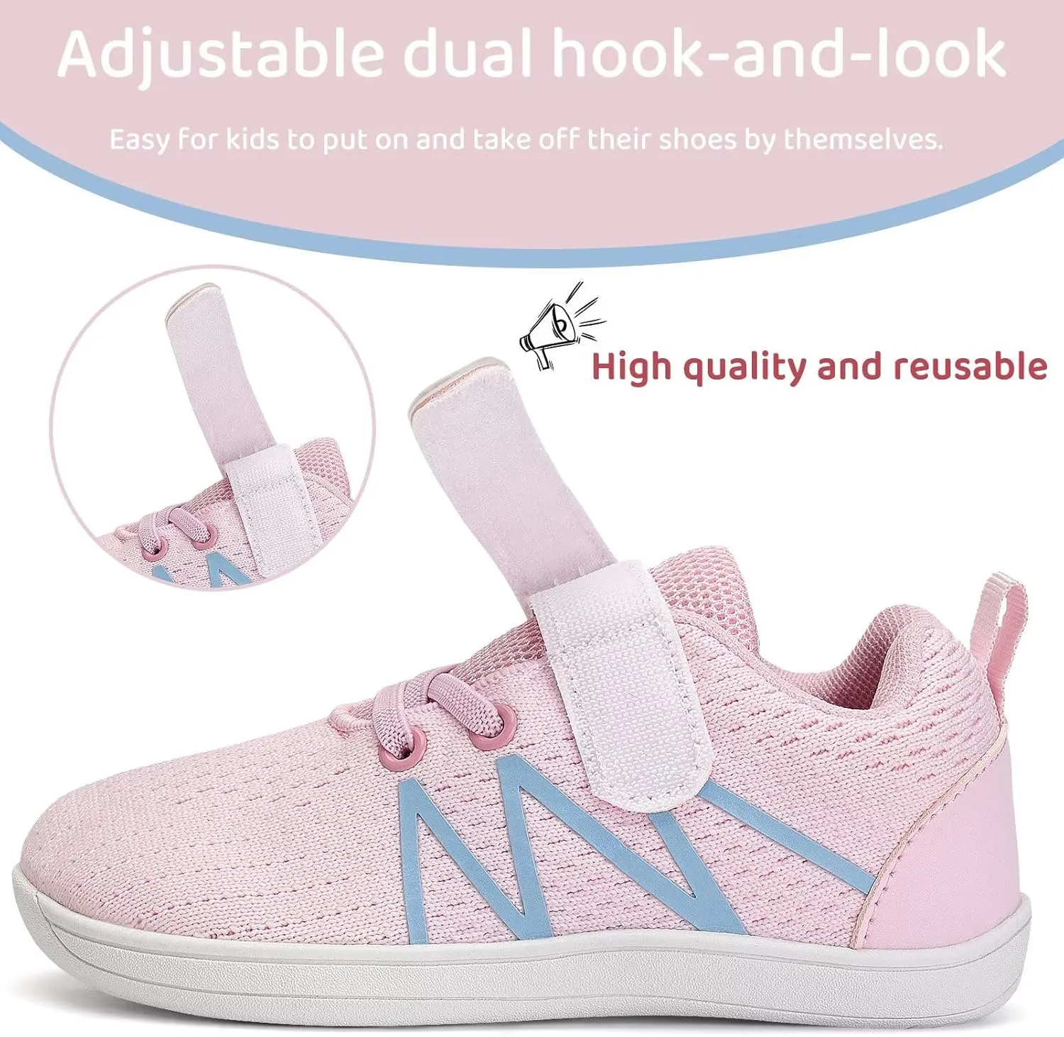 WateLves Toddler Shoes Little Kids Boys Girls Wide Barefoot Shoes Minimalist Walking Sneakers Breathable Lightweight Fit Naturally Zero Drop Sole