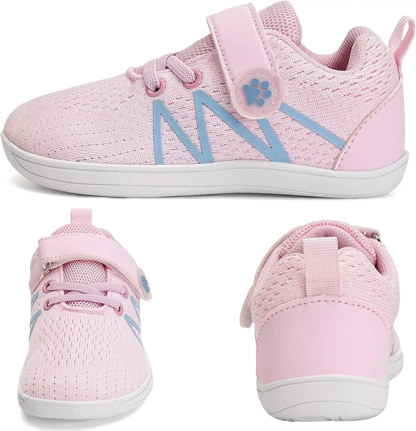 WateLves Toddler Shoes Little Kids Boys Girls Wide Barefoot Shoes Minimalist Walking Sneakers Breathable Lightweight Fit Naturally Zero Drop Sole