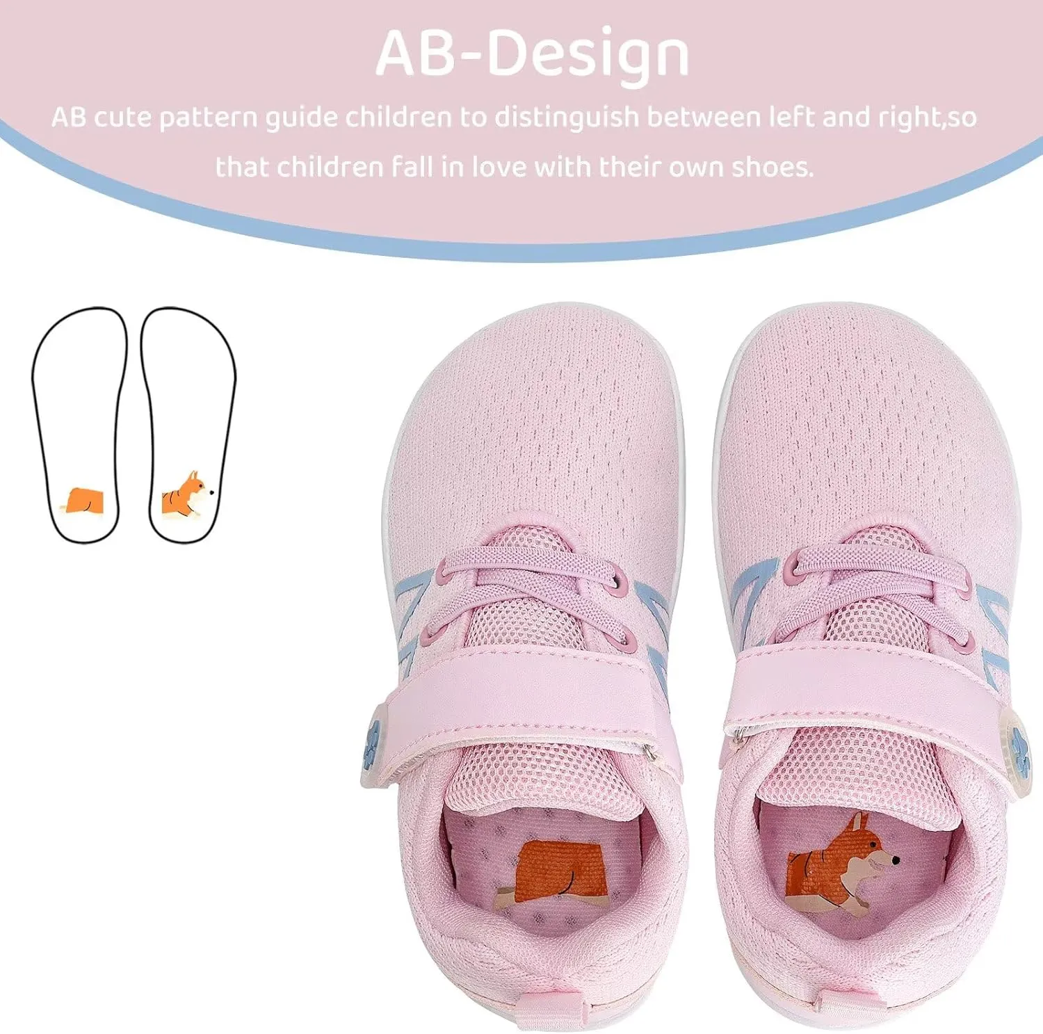 WateLves Toddler Shoes Little Kids Boys Girls Wide Barefoot Shoes Minimalist Walking Sneakers Breathable Lightweight Fit Naturally Zero Drop Sole