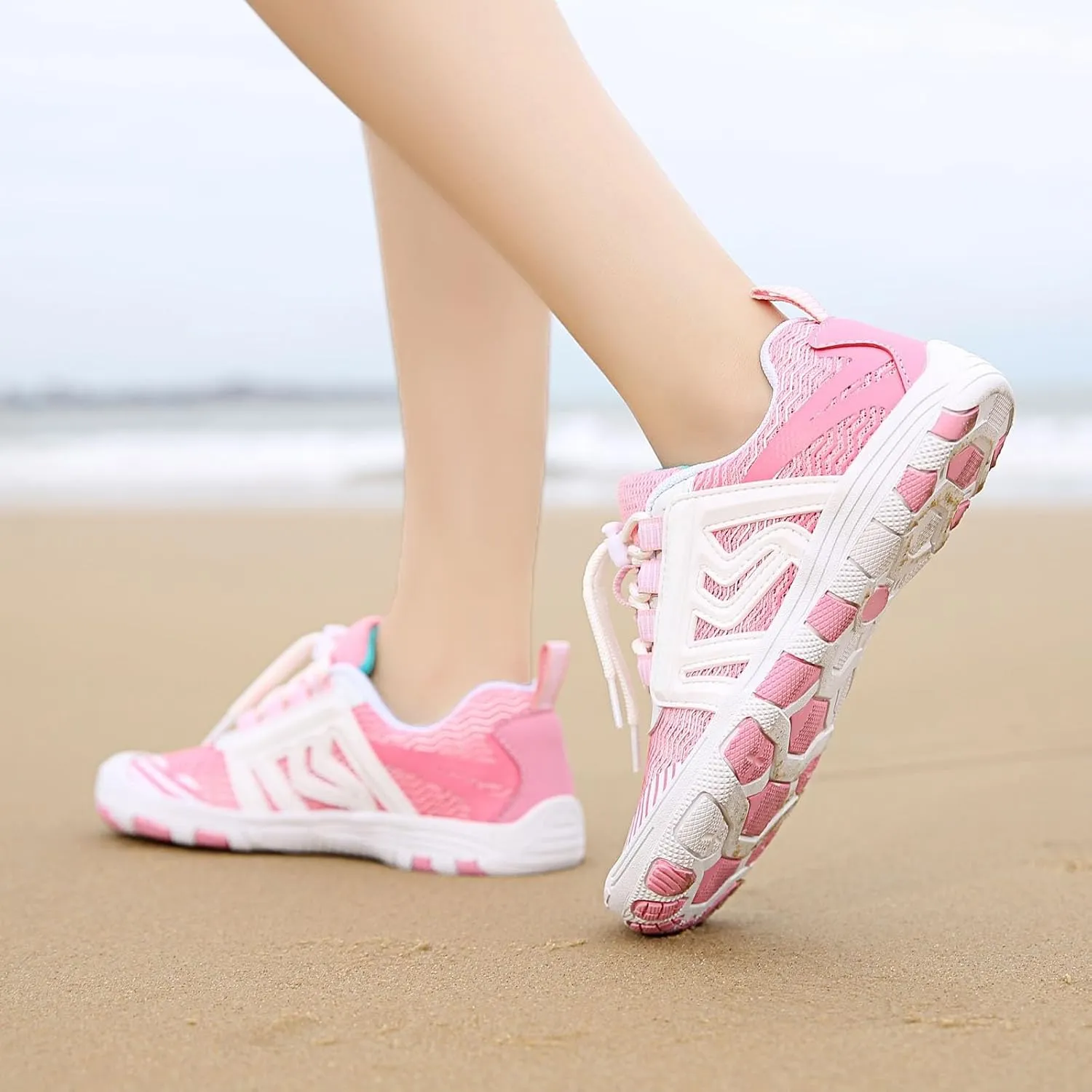 Water Shoes Quick-Dry Barefoot Beach Sport Swim Surf Pool Hiking Diving Walking,Aqua Water for Men Women Couple Summer Breathable Non Slip Hiking Sneaker Comfy House Sports Shoe with Cushioned Sole