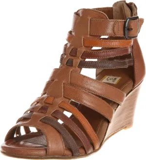 Wedge Gladiator Sandals, camel combination, 22.0 cm