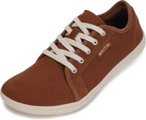 WHITIN Women's Canvas/Leather Barefoot Shoes | Wide Width Minimalist Sneakers | Classic Fit Low Top