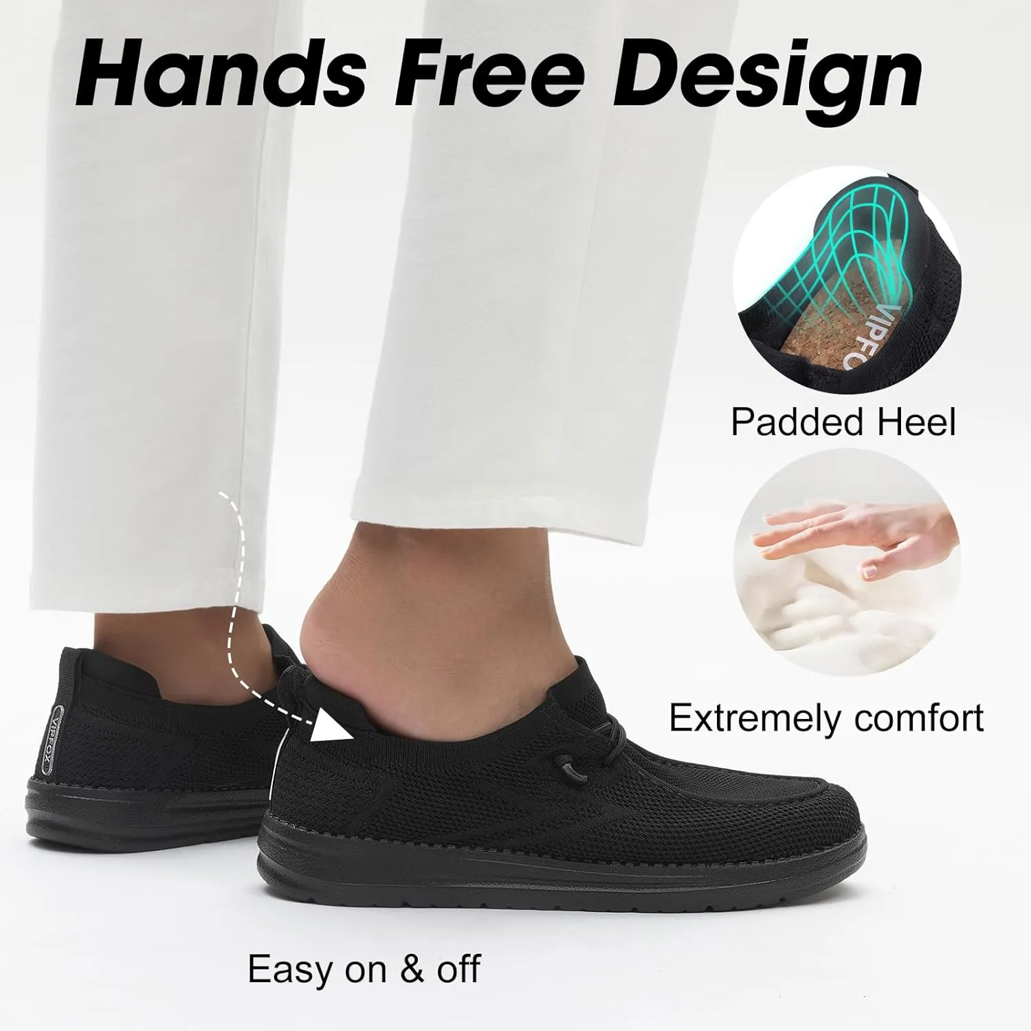 Wide Toe Box Shoes for Men Extra Wide Width Diabetic Shoes Men's Loafers & Slip-ons Arch Support Plantar Fasciitis Walking Loafers