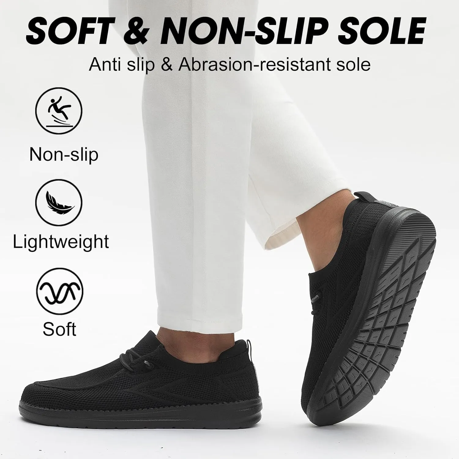 Wide Toe Box Shoes for Men Extra Wide Width Diabetic Shoes Men's Loafers & Slip-ons Arch Support Plantar Fasciitis Walking Loafers