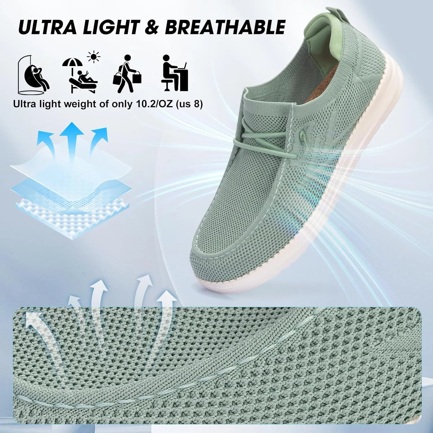 Wide Toe Box Shoes for Men Extra Wide Width Diabetic Shoes Men's Loafers & Slip-ons Arch Support Plantar Fasciitis Walking Loafers