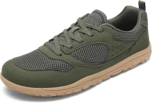 Wide Toe Box Walking Shoes for Men, Zero Drop Road Running Shoes, Lightweight, Breathable, for Tennis, Gym