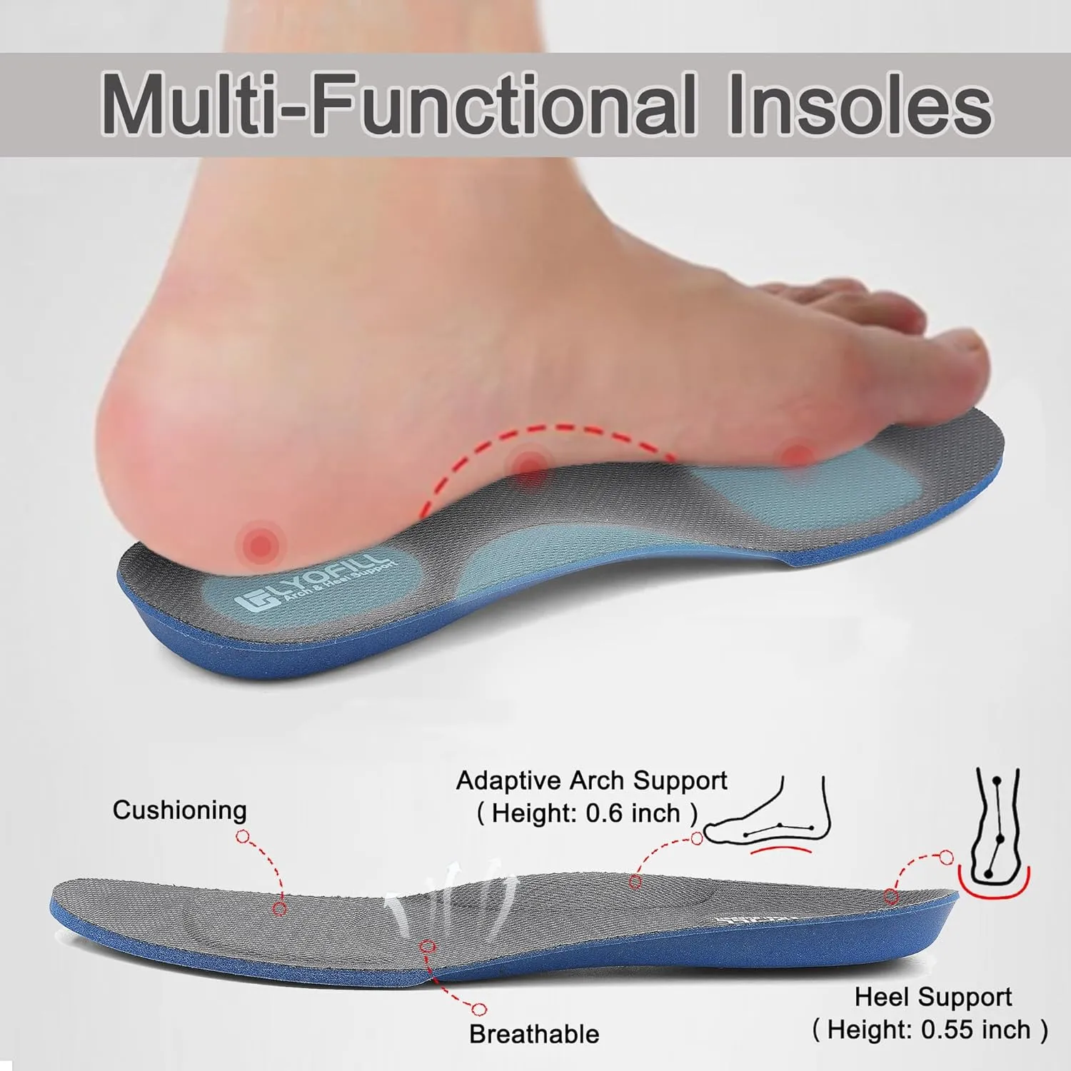 Wide Toe Box Walking Shoes Men Lace-Free Adjustable Extra Wide Width Sneaker Slip on Loafers Diabetic Shoes with Arch Support for Swollen Feet Pain Relief