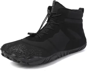 Winter Barefoot Shoes Mens Wide Toe Box Trail Runner Womens Minimalist Zero Drop Sole Walking Shoes Casual Hiking Cotton Boots Sneakers