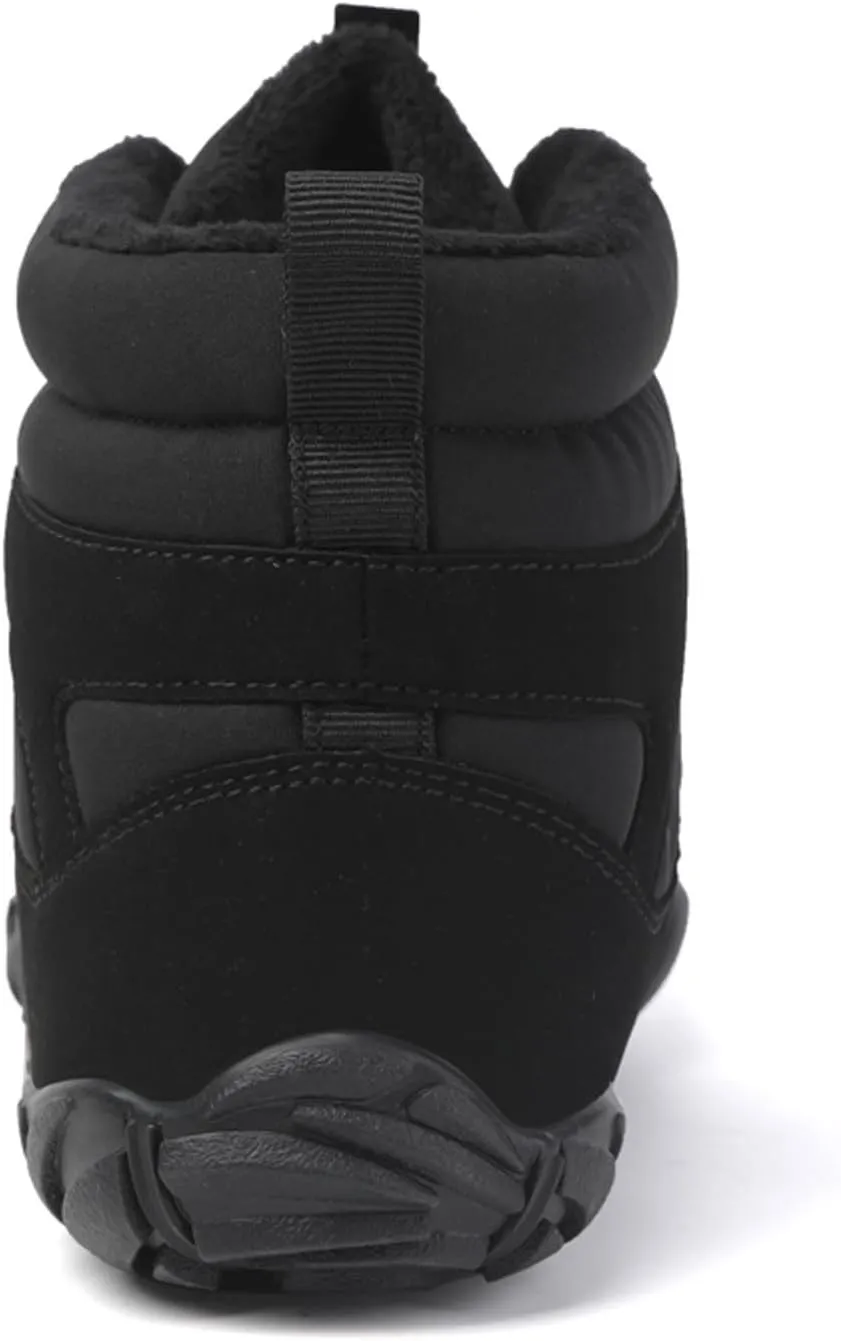 Winter Barefoot Shoes Mens Wide Toe Box Trail Runner Womens Minimalist Zero Drop Sole Walking Shoes Casual Hiking Cotton Boots Sneakers