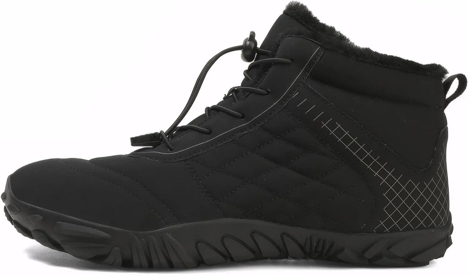 Winter Barefoot Shoes Snow Boots for Women & Men – Warm Fur Lined Hike Barefoot Footwear Lightweight Water-Resistant Ankle Boots
