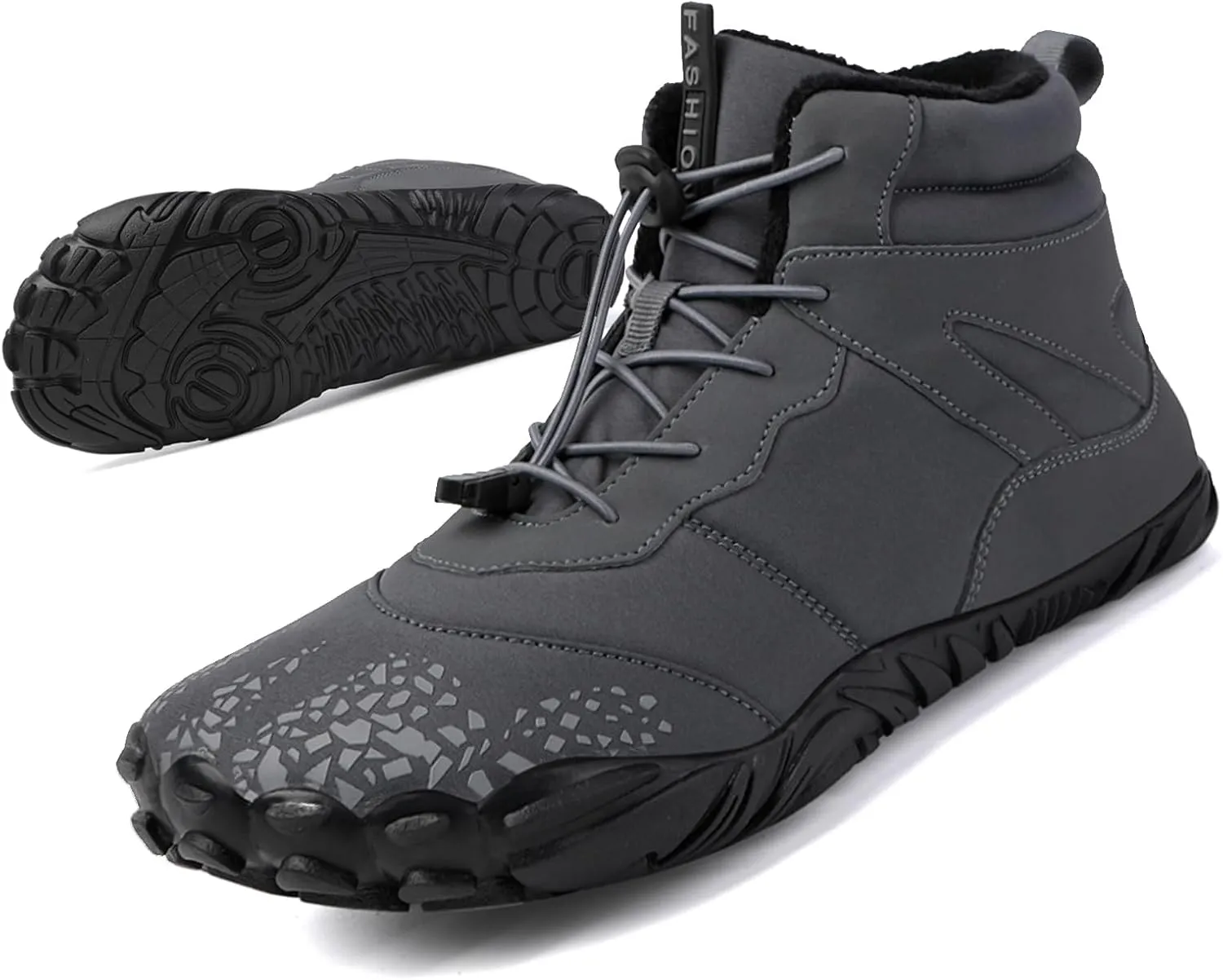Winter Hike Barefoot boot Shoes for Women Men Waterproof Fleece warmth hiking boots Wide Toe Box Walking shoes